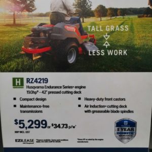 Husqvarna Zero Turn RZ4219